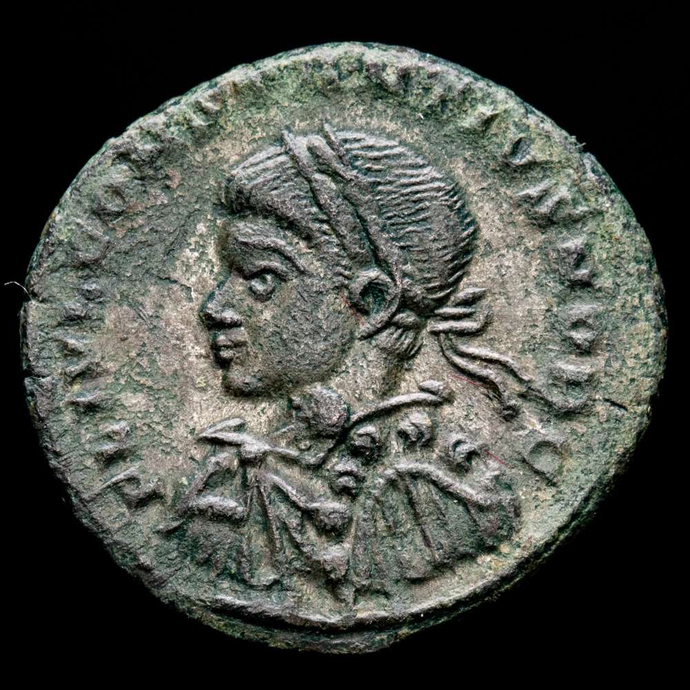 Constacio II Caesar. Follis. (2,88 g.). Treveri. 327-328 d.C.. RIC-VII-506.