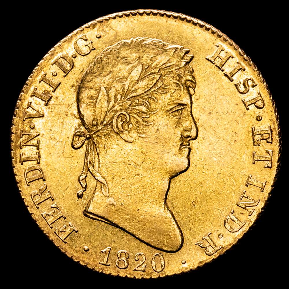 Fernando VII. 4 Escudos. (13,46 g.). Madrid. 1820. G·J. AC-1716. EBC. Brillo original