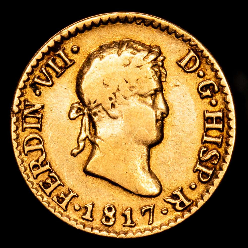 Fernando VII. 1/2 Escudo. (1,71 g.). Madrid. 1817. AC-1486. MBC-.