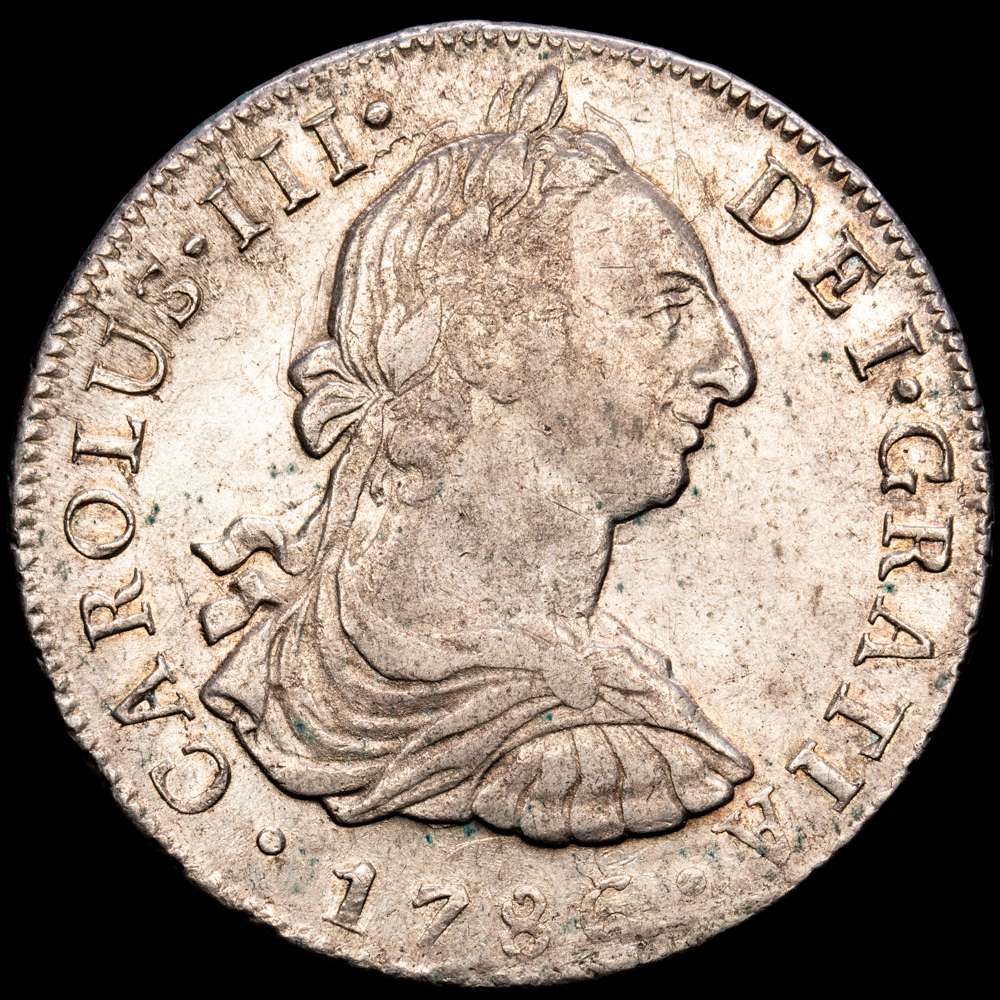 Carlos III. 8 Reales. (26,96 g.). Lima. 1786. M·I. AC-1055. MBC+. Restos de brillo original