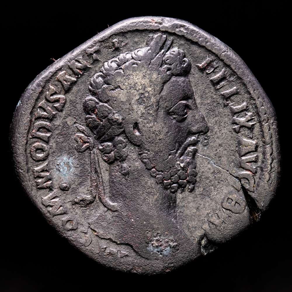 Comodo. Sestercio. (28,48 g.). Roma. 186 d.C.. RIC-III-468b. Rara