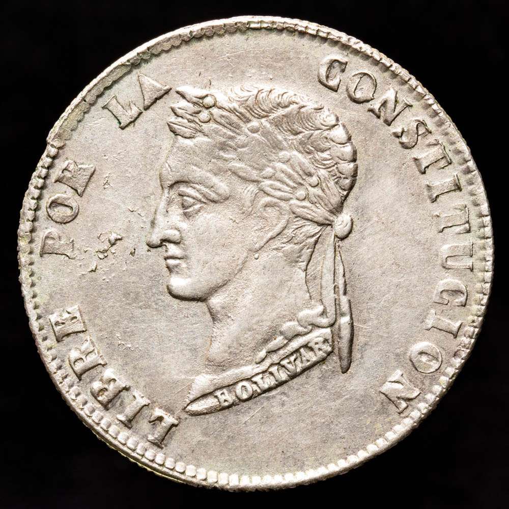 República de Bolivia. 4 Soles. (13,38 g.). Potosí. 1834. Ensayador M·F. KM-123.2. VF+.