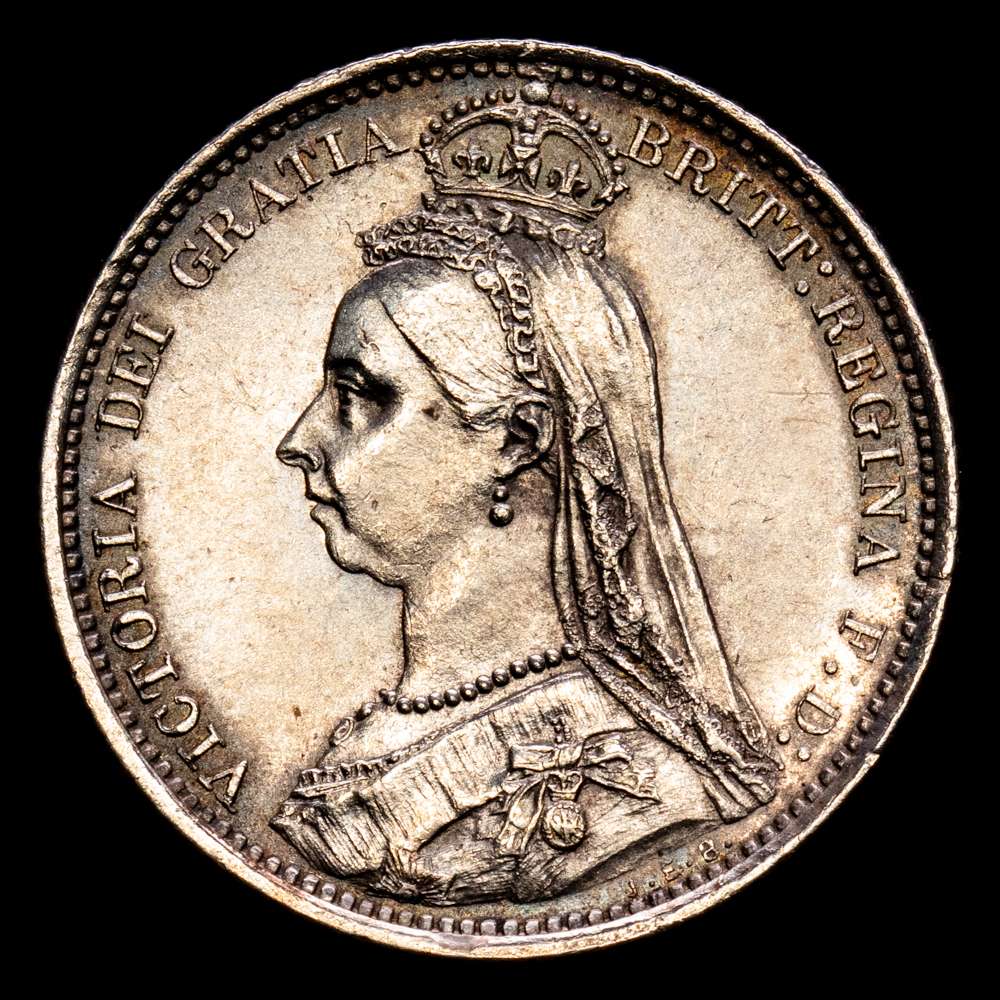 Gran Bretaña – Victoria. 6 Pence. (2,75 g.). 1888. KM-760. EBC.