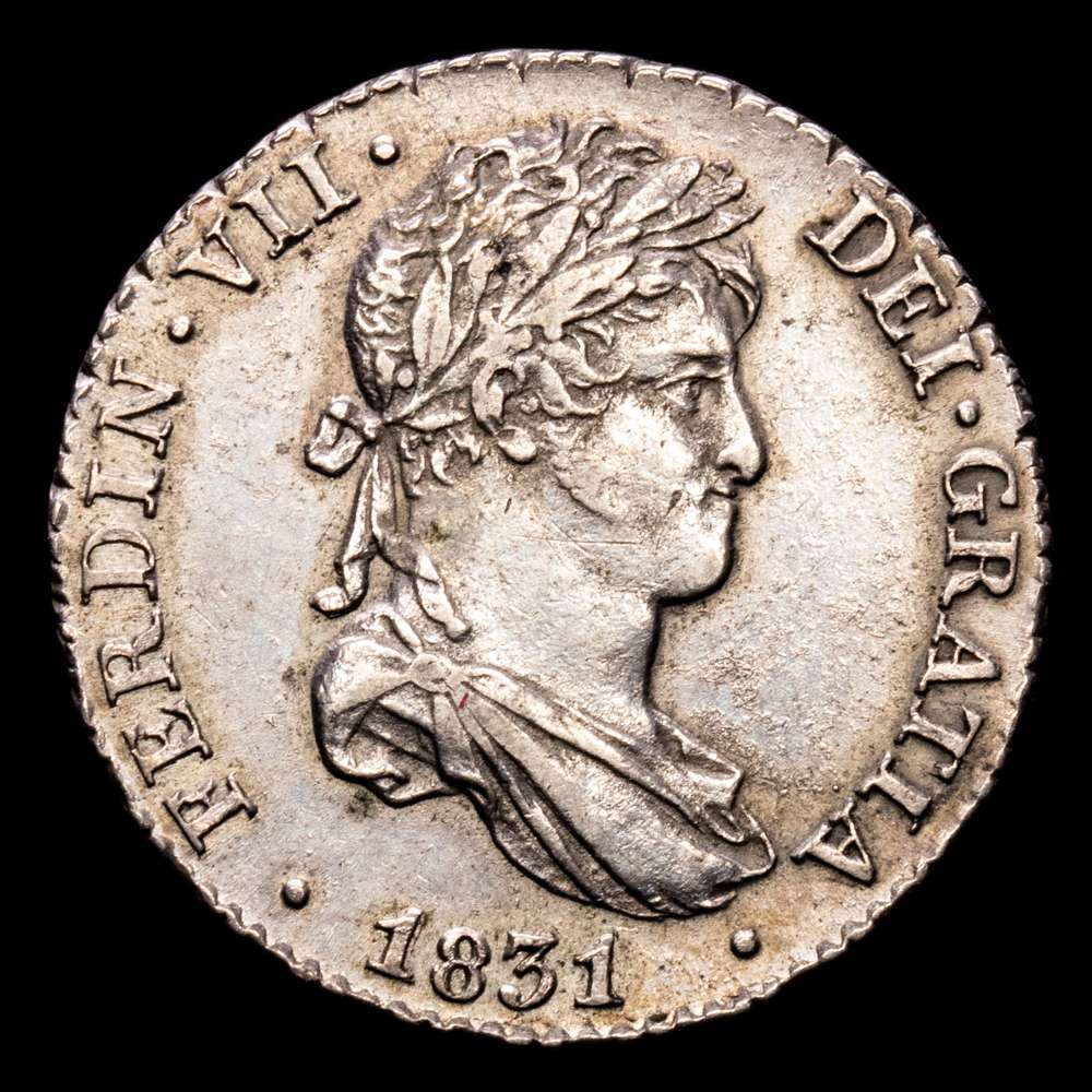 Fernando VII. 1 Real. (3,01 g.). Sevilla. 1831. J·B. Ac-680. EBC. Buen ejemplar