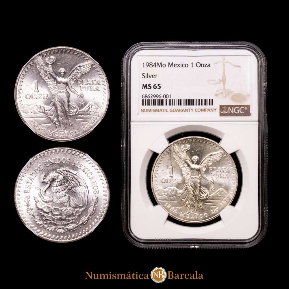 México. 1 Onza. Casa de la Moneda de la Ciudad de México. Mo. 1984. NGC MS65.