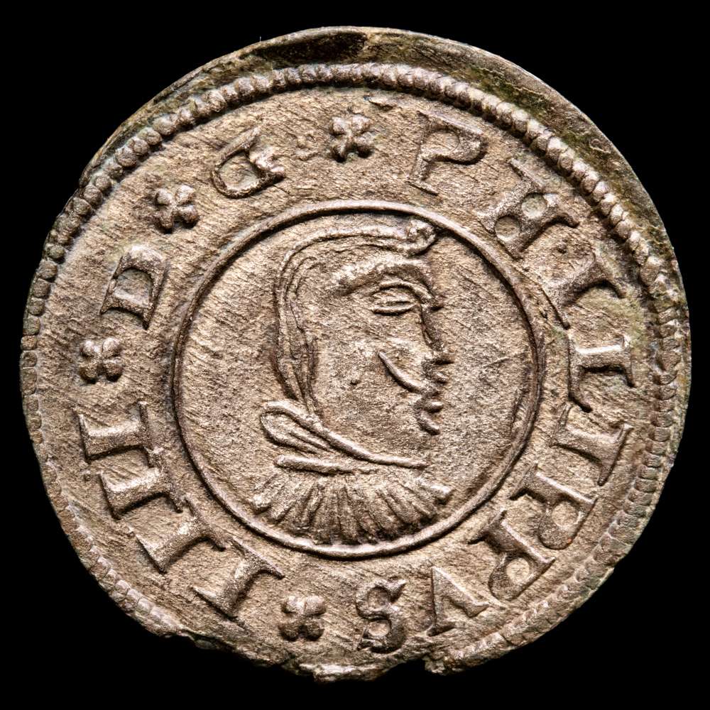 Felipe IV. 16 maravedís. (4,53 g.). Coruña. 1663. Aureo y Calico-453. EBC+. Todo su plateado original. Rara y más así .