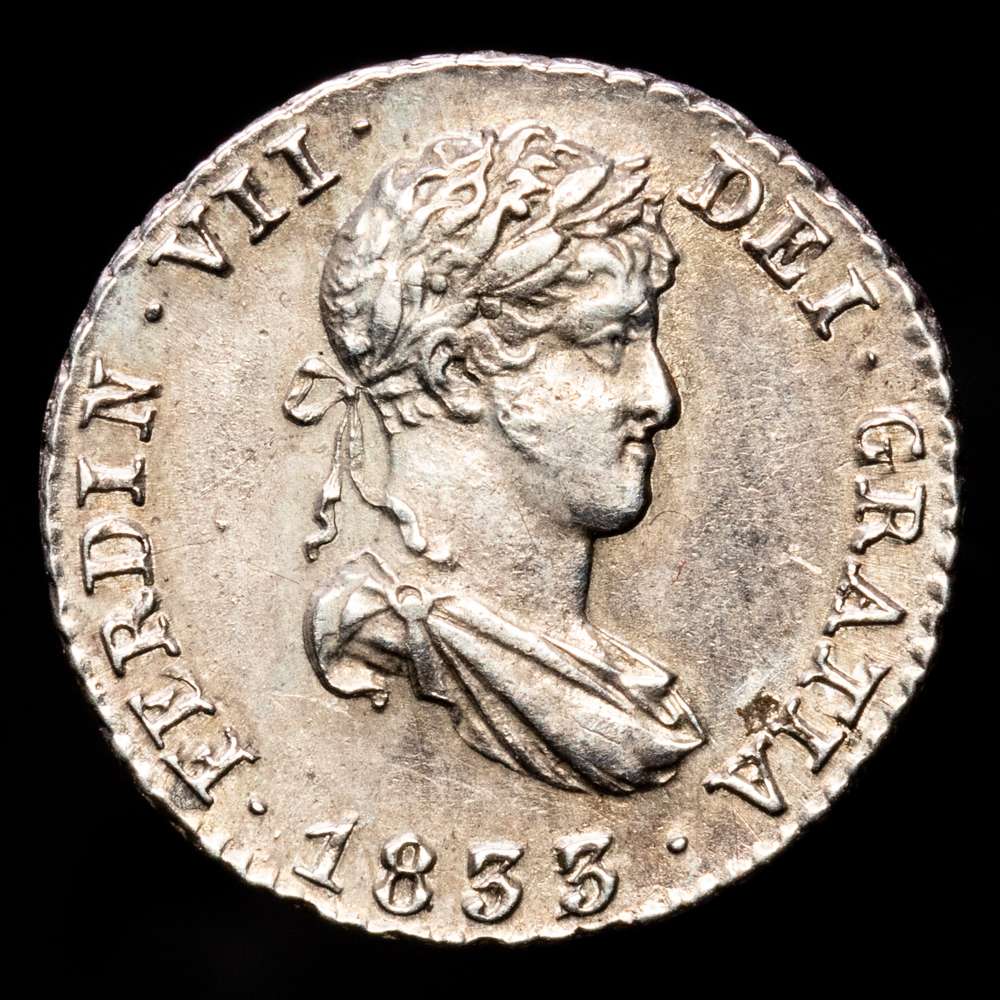 Fernando VII. 1/2 Real. (1,49 g.). Madrid. 1833. A·J. AC-385. EBC+.