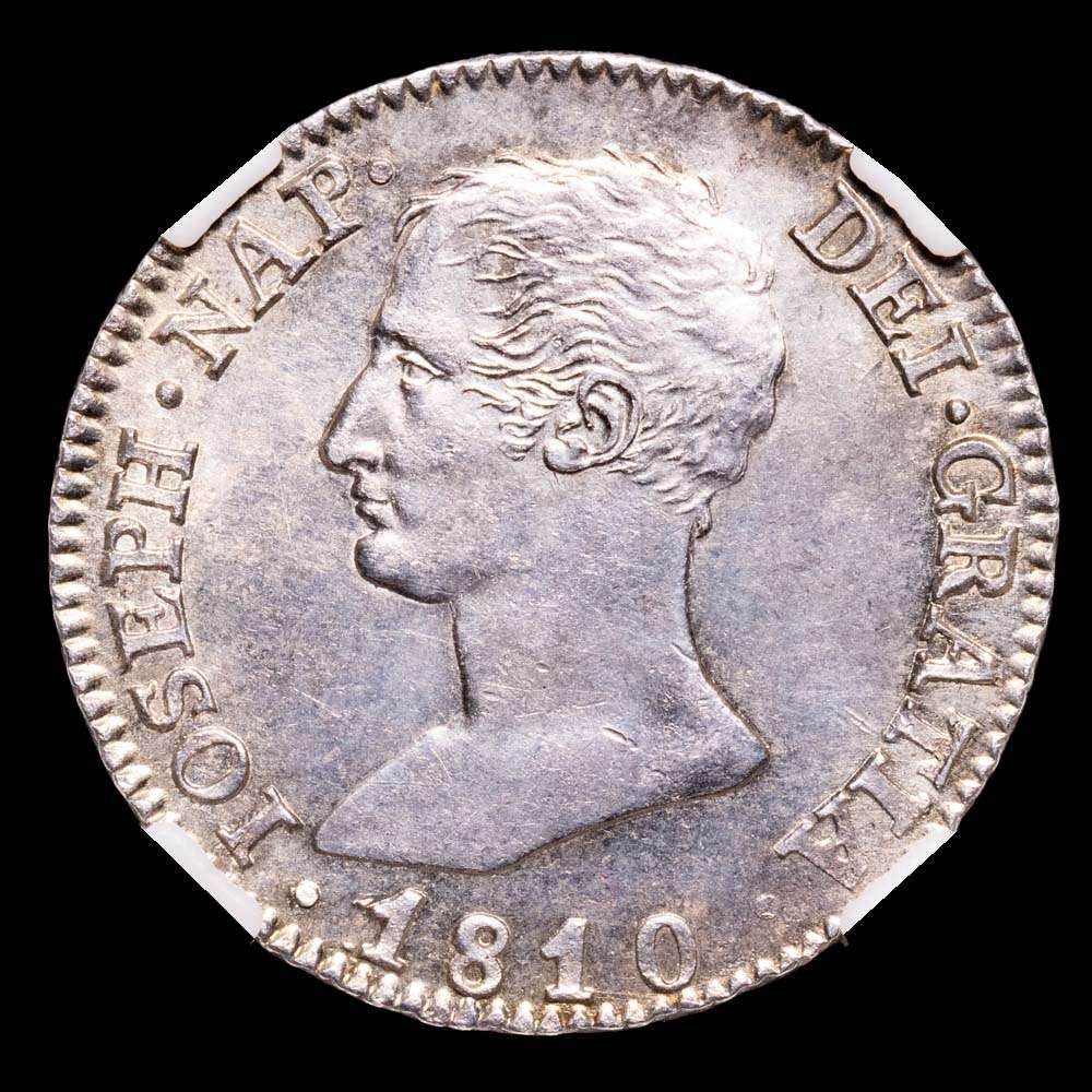 Jose Napoleon. 4 Reales. (5,94 g.). Madrid. 1810. A·I. MS63.