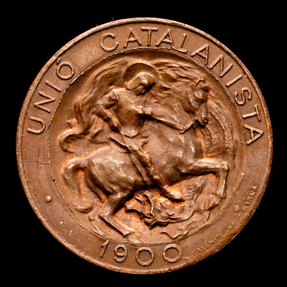 Alfonso XIII. 5 Céntimos. (4,53 g.). Barcelona. 1900. AC-132. SC. Gran parte de brillo original