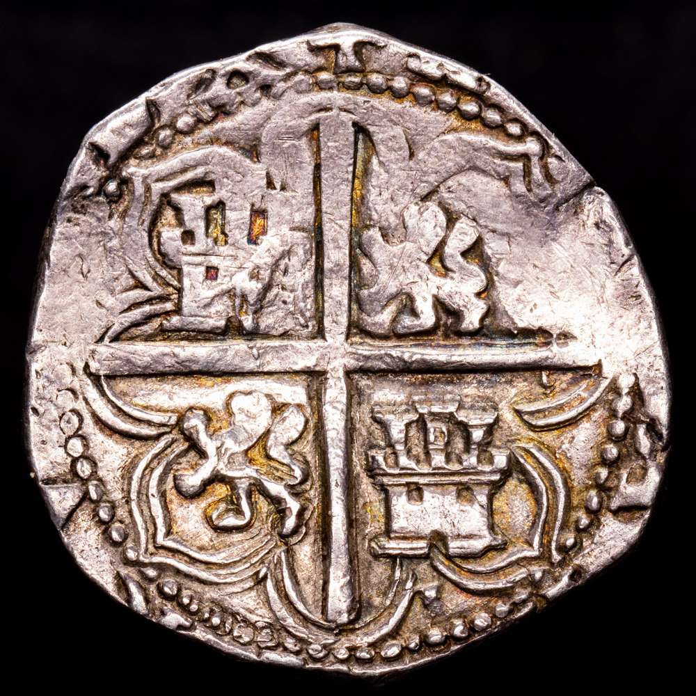 Felipe II. 4 Reales. (13,66 g.). Sevilla. 1595. Ensayador B. AC-NO CITA. MBC+. Inédita, bajo el castillo del 4º cuartel una I