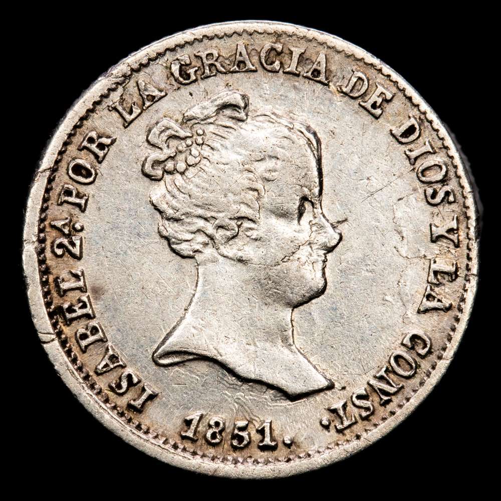 Isabel II. 1 Real. (1,22 g.). Sevilla. 1851. R·D. AC-319. MBC+.