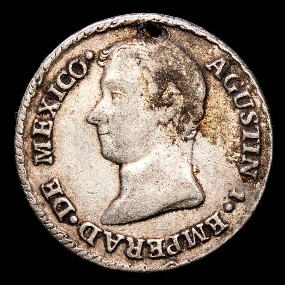 México – Agustín. Proclamación. (3,28 g.). Quesaltenango. 1822. Grove-46A. MBC+. Rara.