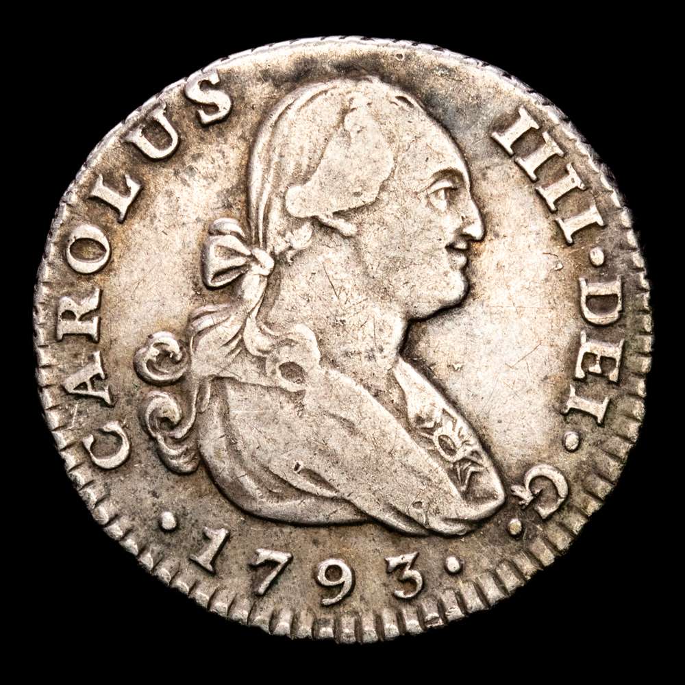 Carlos IV. 1 Real. (2,89 g.). Madrid. 1793. M·F. AC-414. MBC.