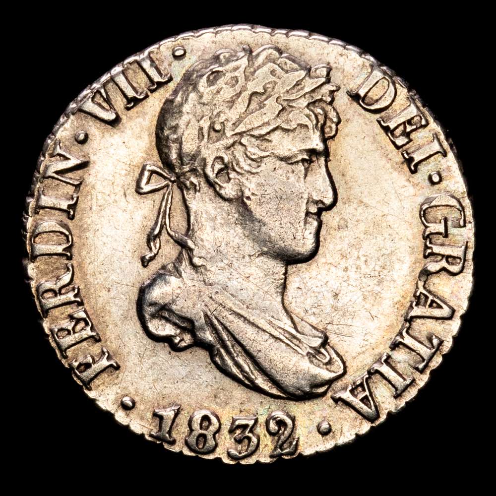 Fernando VII. 1/2 Real. (1,48 g.). Sevilla. 1832. J·B. AC-466. EBC-.