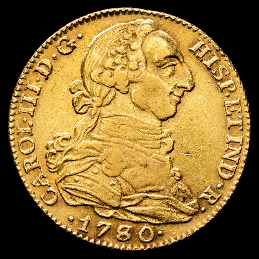 Carlos III. 4 Escudos. 1780/79. (13,49 g.). Madrid. P·J. AC-1783. MBC+.