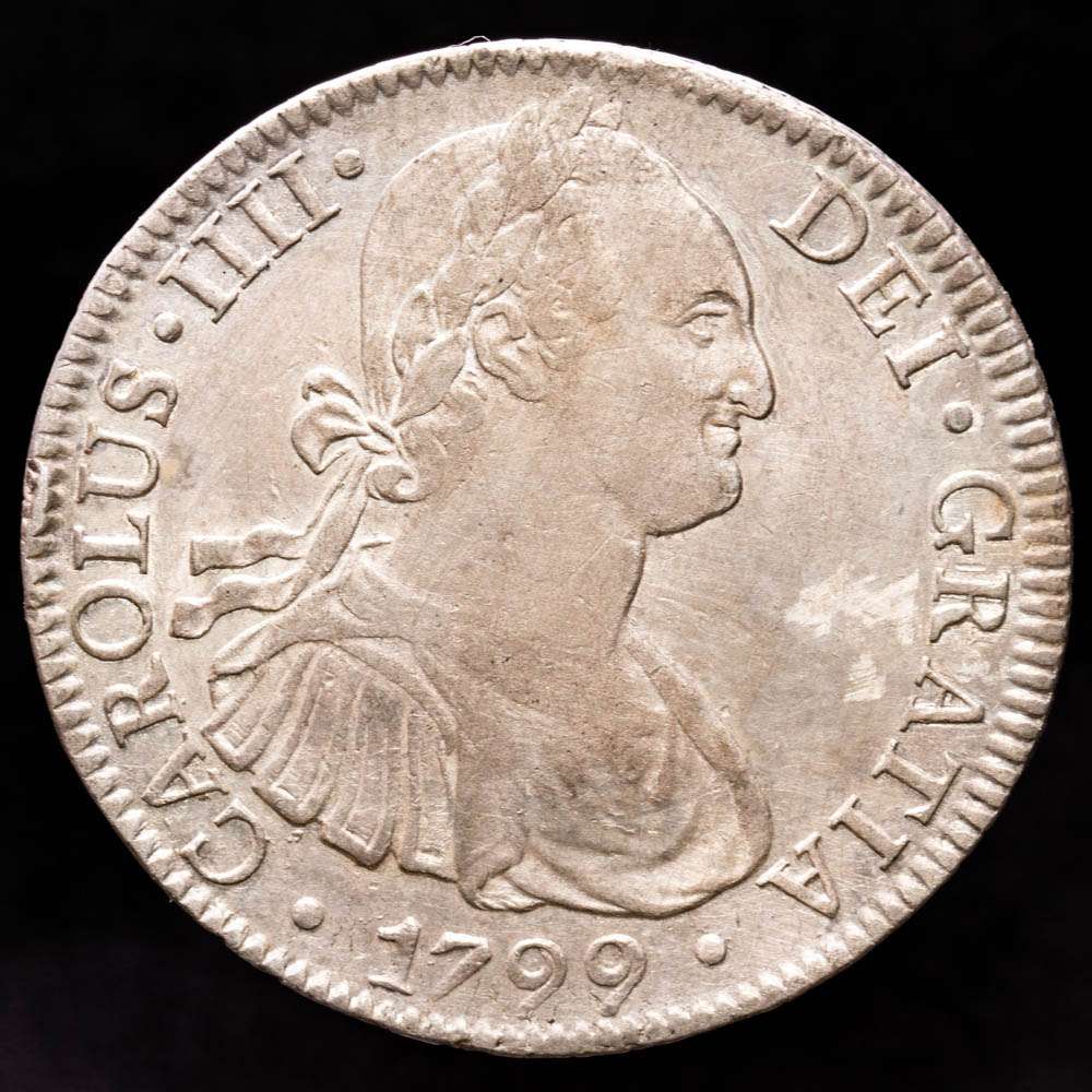 Carlos IV. 8 Reales. (26,94 g.). México. 1799. Ensayador F·M. AC-963. MBC+.