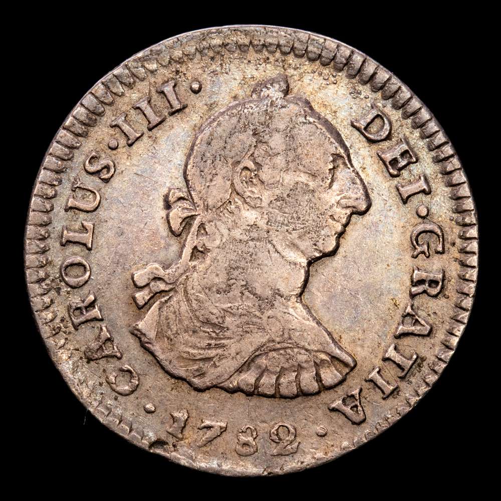 Carlos III. 1 Real. (3,34 g.). México. 1782. F·F. AC-437. MBC/MBC+. Pátina