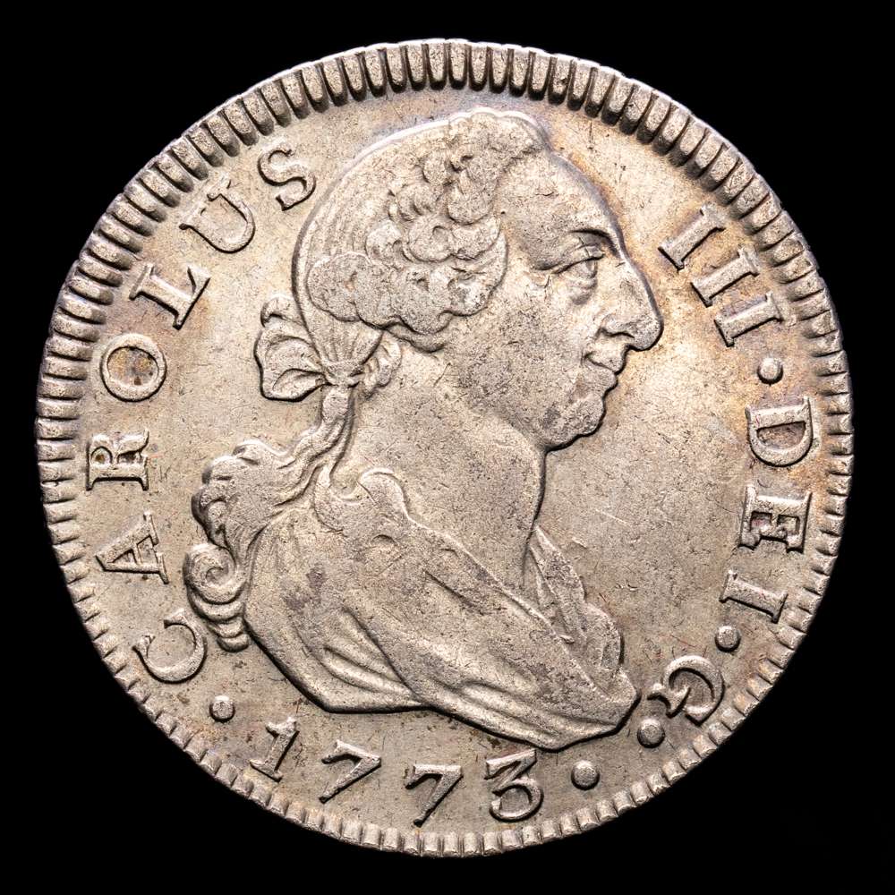 Carlos III. 2 Reales. (5,76 g.). Madrid. 1773. P·J. AC-622. MBC+. Escasa