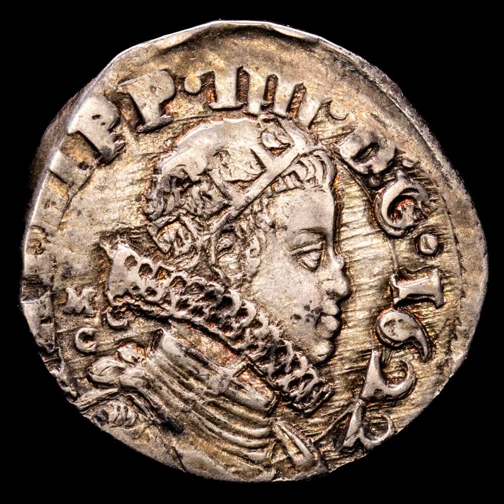 1622. Felipe IV. Nápoles. MC/C. 1 tari. (Vti. 319) (MIR. 245/3). 5,88 g. MBC+.