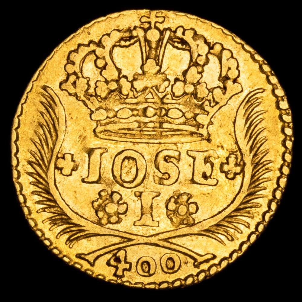 Portugal – Joseph I. 400 Reis. (1,02g.). Lisboa. 1752. FRIT-106. VF+.