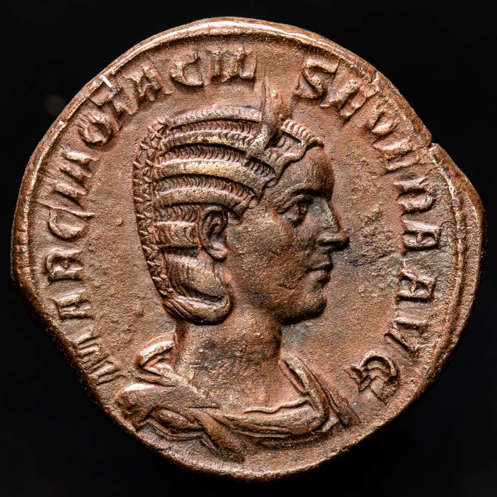 Imperio romano, Otacilia Severa, 244-249, Sestercio, Roma, 246, CONCORDIA AVGG, (20,01 g.),  RIC 203a; C 10. MBC+.