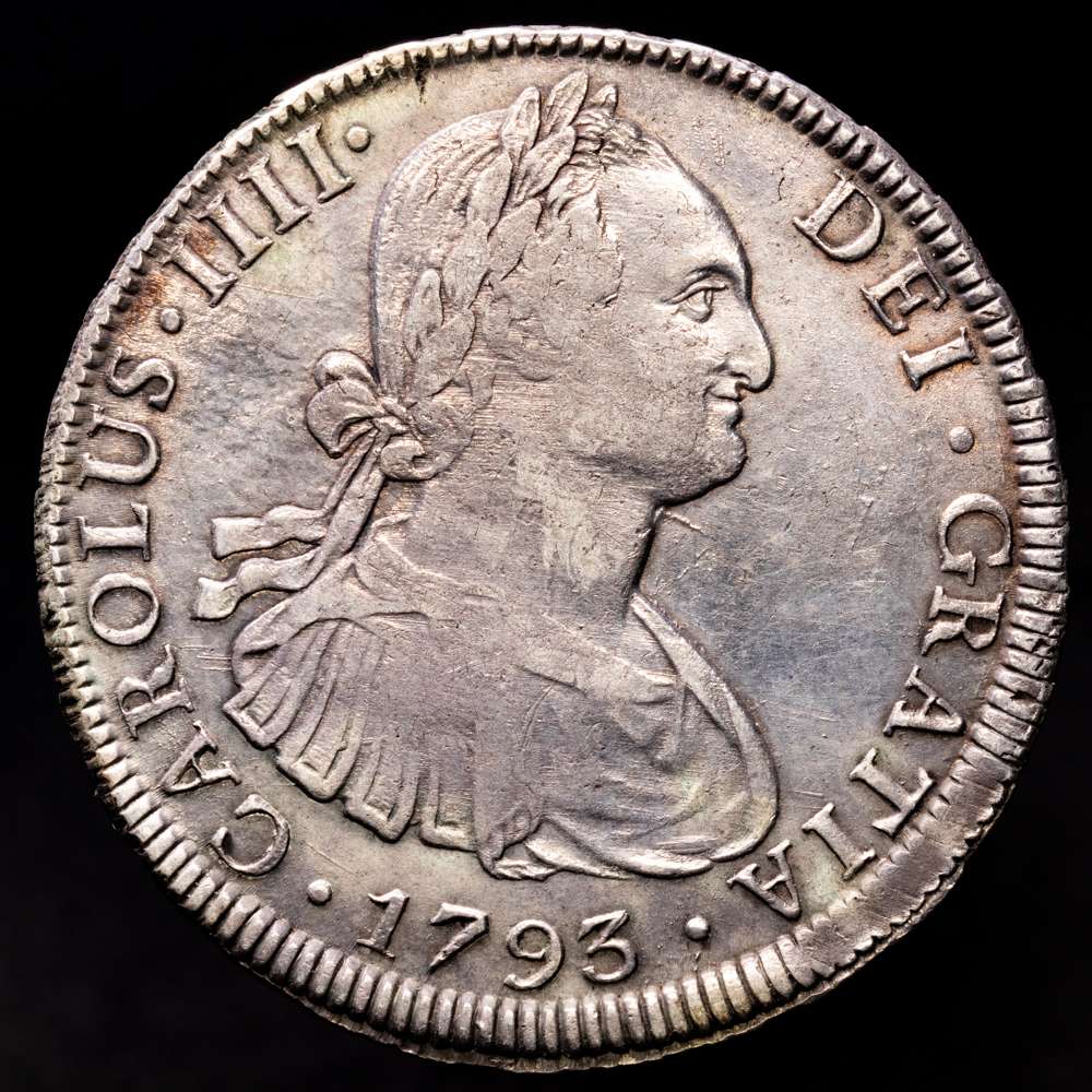 Carlos IV. 8 Reales. (27,34 g.). Potosí. 1793. P·R. AC-993. MBC.