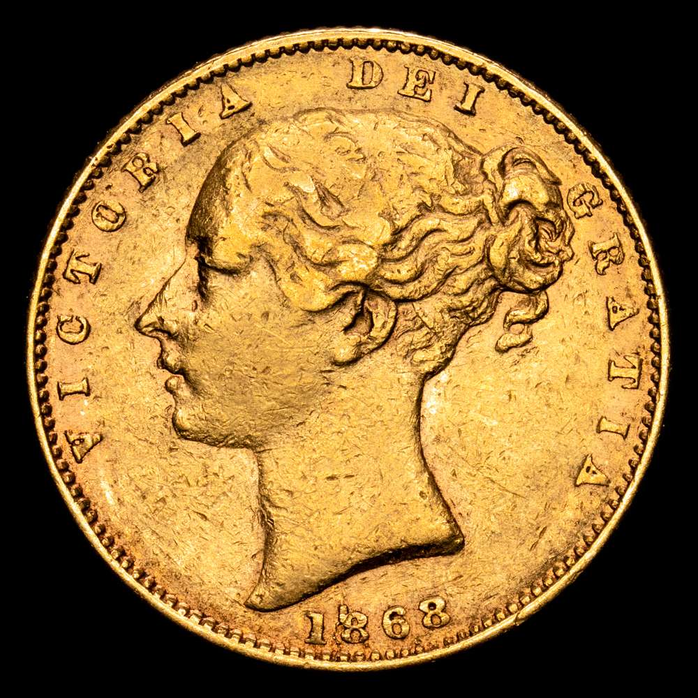 Gran Bretaña – Victoria. Soverano. (7,96 g.). London. 1868. Seaby-3853. XF.