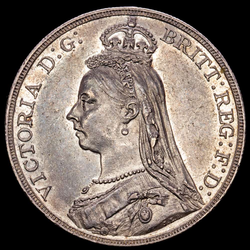 Gran Bretaña – Victoria. 1 Corona. (28,24 g.). 1889. KM-765. SC-. Pátina