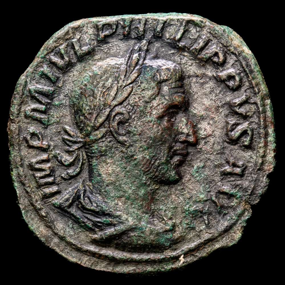 Filipo I. ‘EL ÁRABE’ Sestercio. (17,54 g.). Roma. 244-249 d.C.RIC 192a. VF.