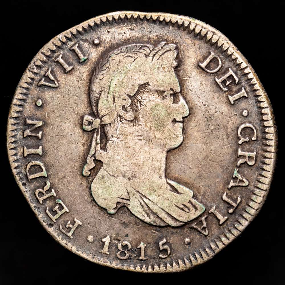 Fernando VII. 4 Reales. (13,27 g.). Guadalajara. 1815. M·R. AC-1040. MBC-. Busto de 1815. Rara. Buen ejemplar para esta ceca.