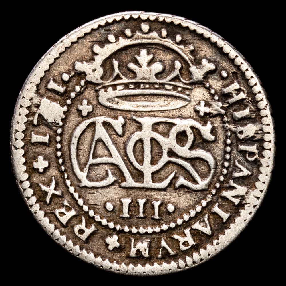 Carlos III, Pretendiente (1701-1714). 2 reales. 1711. Barcelona. (Cal-32). Ag. 4,83 gramos. MBC.