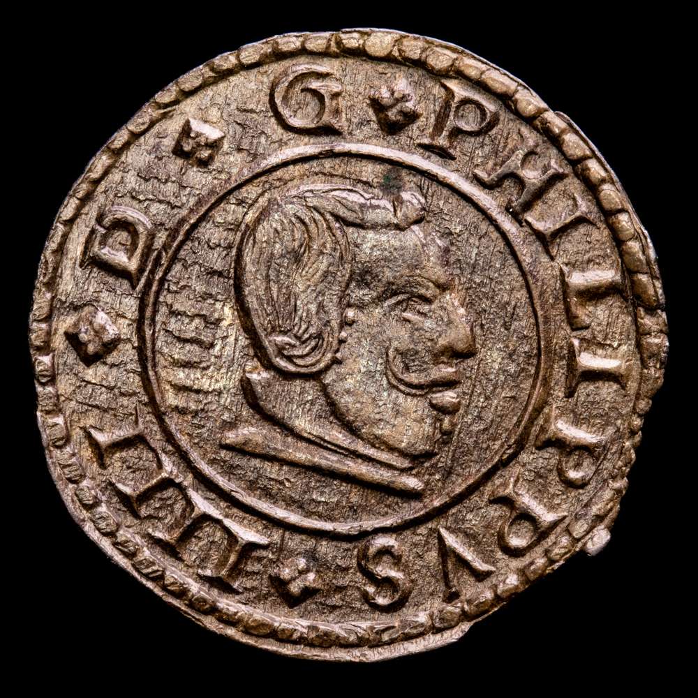 Felipe IV. 16 Maravedís. (4,32 g.). Madrid. 1664. Ensayador Y. Aureo y Calico-477. EBC.