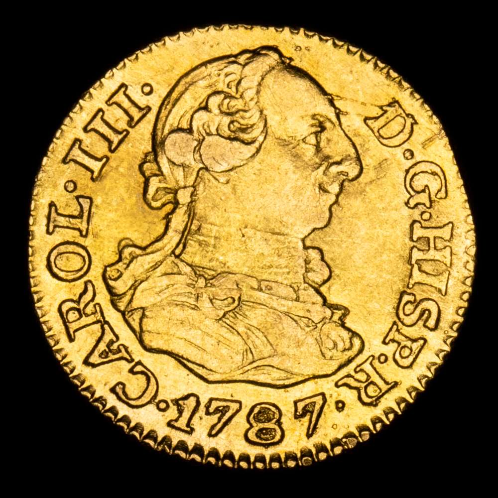 Carlos III. 1/2 Escudo. (1,73g.). Madrid. 1787. Ensayador D·V. AC-1281. EBC-. Bella.