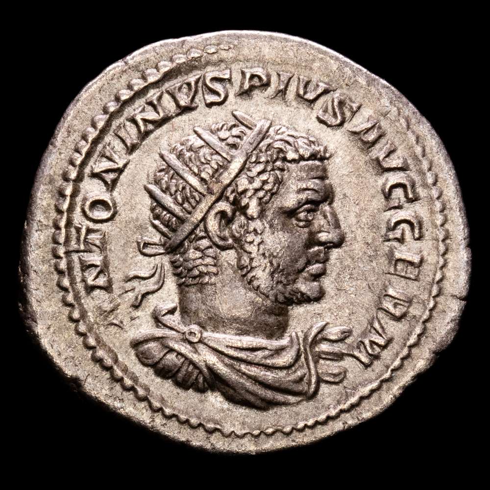 Caracalla. Antoniniano de plata, 216 d. C. Roma.  (5,13 g.). RIC IV-261c; BMCRE-124; RSC-299a. Muy buena conservación.