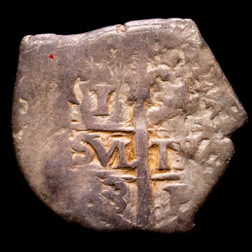Carlos II. 1 Real. (3,11 g.). Potosí. 1683. Aureo y Calicó-275. VF-.