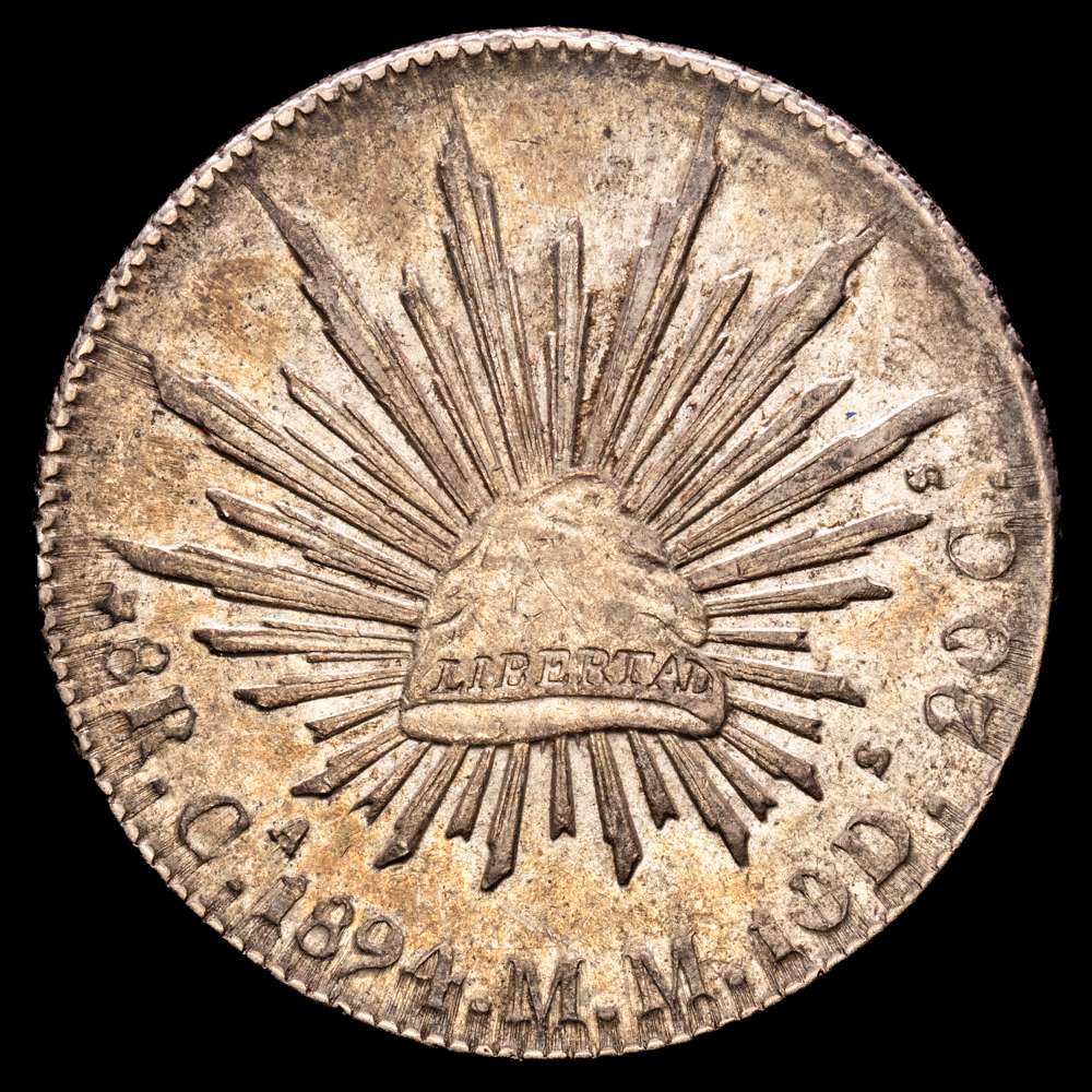 8 reales. 1894. Chihuahua. MM. (Km-377,2). Ag. 27,03 gramos. XF.