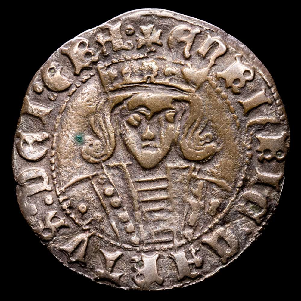 Enrique IV. Cuartillo. (2,75 g.). Jaén. (1454-1474). AB-746var. Buen ejemplar. MBC+.