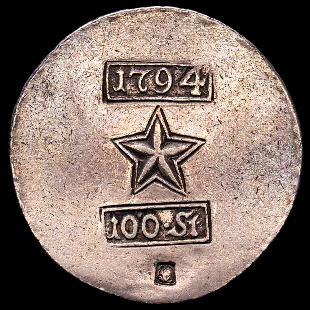 Países Bajos, Maastricht. Moneda de plata de 100 Stuivers, 1794. (25,46 g). XF.