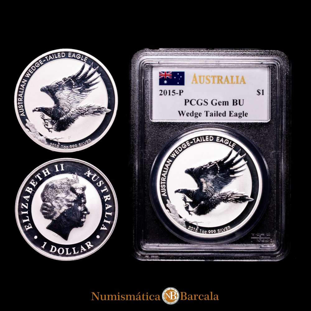 Australia. 1 Dollar. Wedge Tailed Eagle. 2015-P. PCGS Gem Bu.