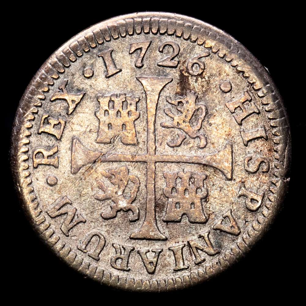 Felipe V. 1/2 Real. (1,12 g.). Segovia. 1726. F. AC-331. MBC.