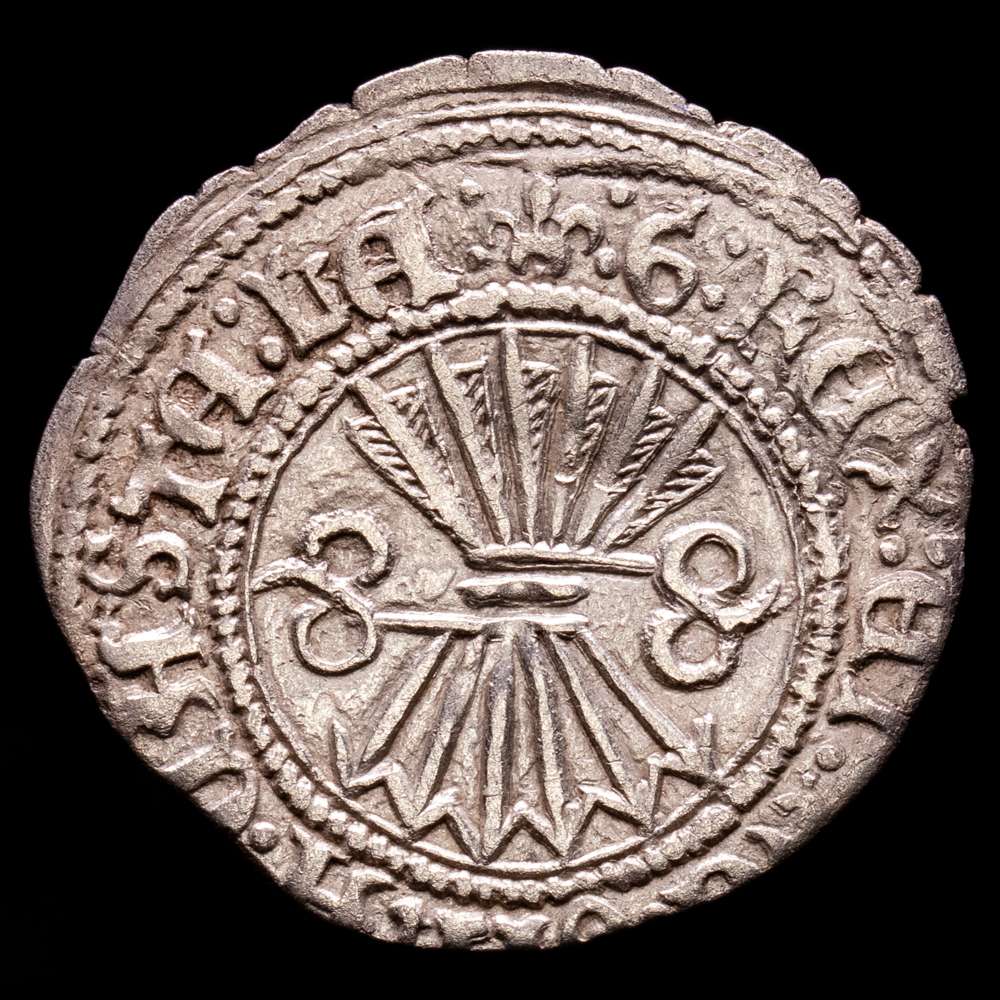 Reyes Católicos. Fernando e Isabel (1474-1504). Cuenca. 1/2 real. (AC.211). 1,77 gramos. Buen ejemplar. Muy rara. EBC.