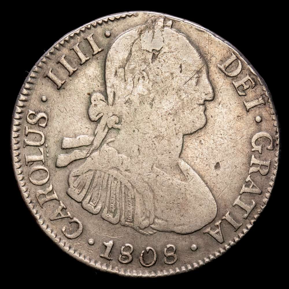 Carlos IV. 4 Reales. (13,20 g.). Potosí. 1808. P·J. CAL-845. MBC-