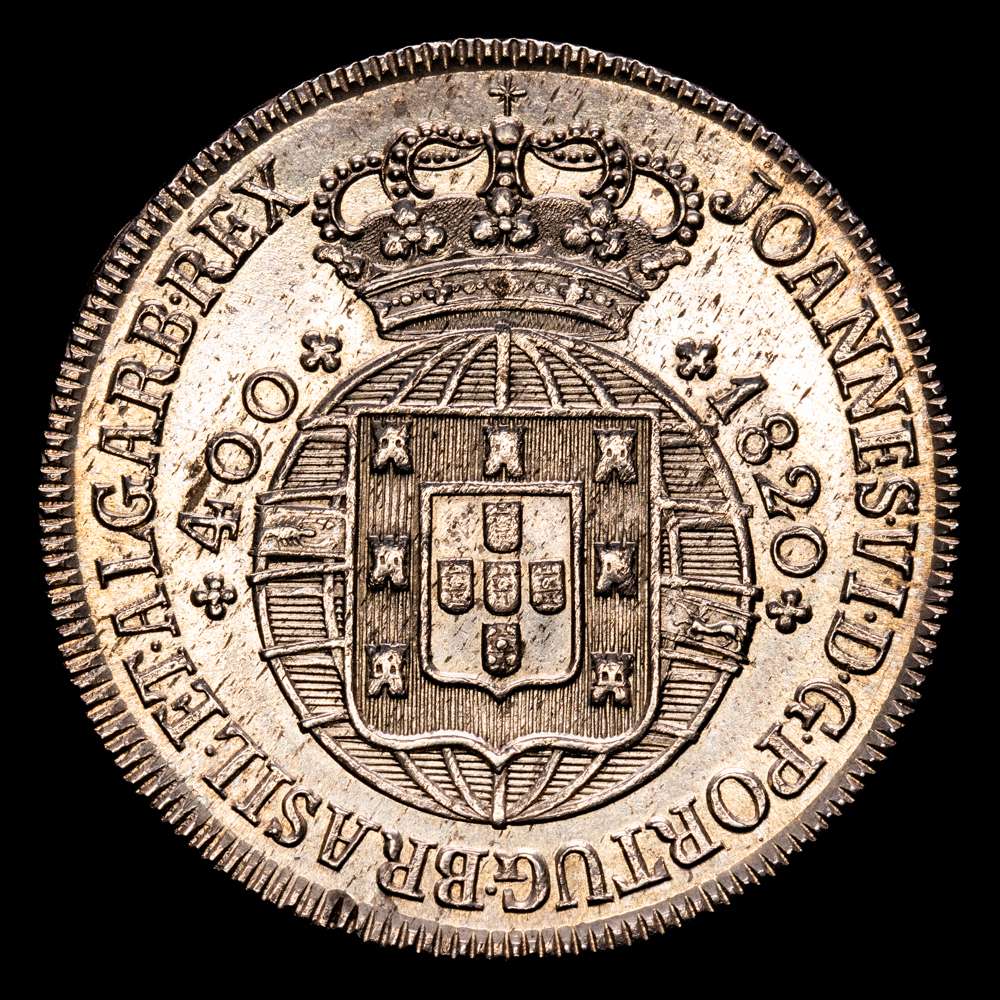 PORTUGAL. 400 Reis (Ar. 15,11g/35mm). 1820. Juan VI. (Gomes 12,06). UNC-.