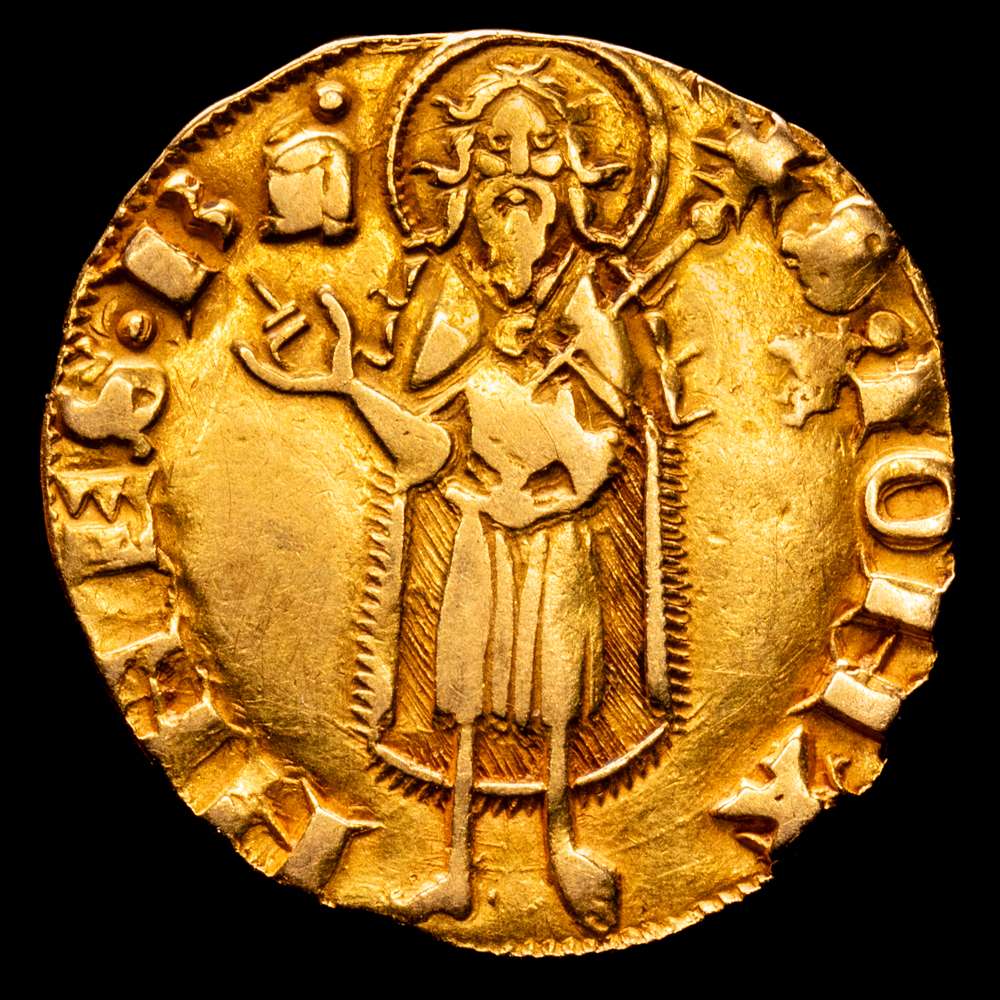 Corona de Aragón. Pedro III (1336-1387). Florín. Perpignan. Marca: yelmo. (Cru-386). (Cru C.G-2205). (Tauler-332). Au. 3,42 g. EBC-. Buen ejemplar.