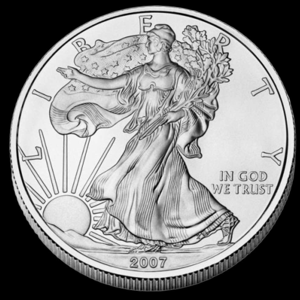 Estados Unidos. 1 Dollar. (31,103 g.). 2007. “WALKIG LIBERTY”. KM-273. BU. Mintage: 9.028.036