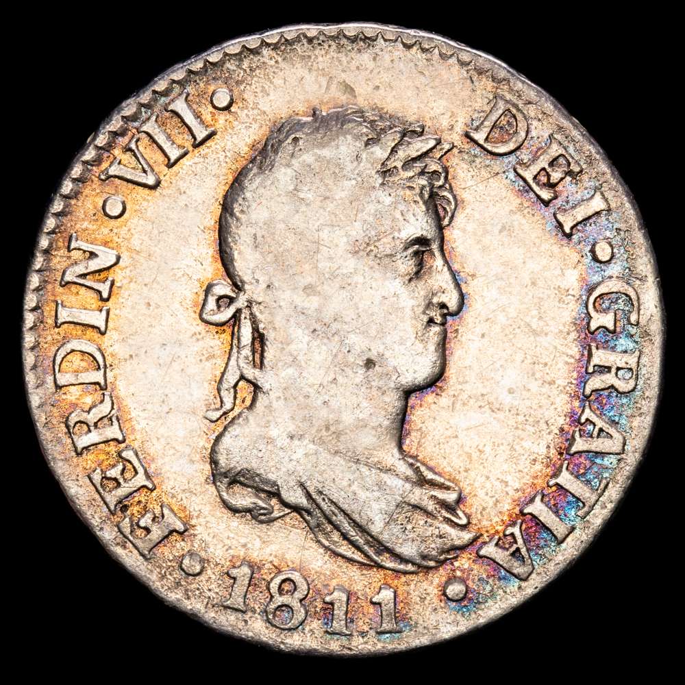 Fernando VII. 2 Reales. (g.). Cádiz. 1811. Ensayador C·I. CAY-15411. MBC.