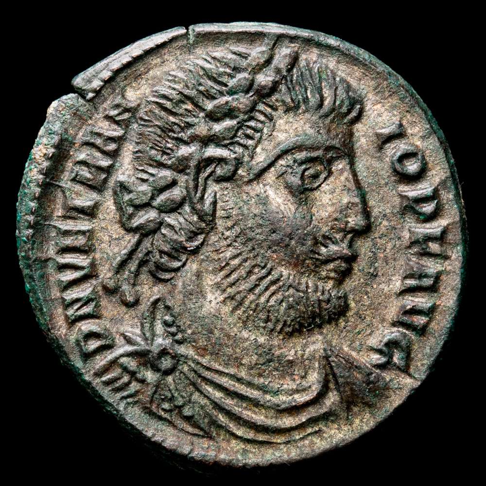 Vetranio. Ae. (4,85 g.). Thessalonica. 350 d.C. RIC-135. VF+. CONCORDIA MILITVM