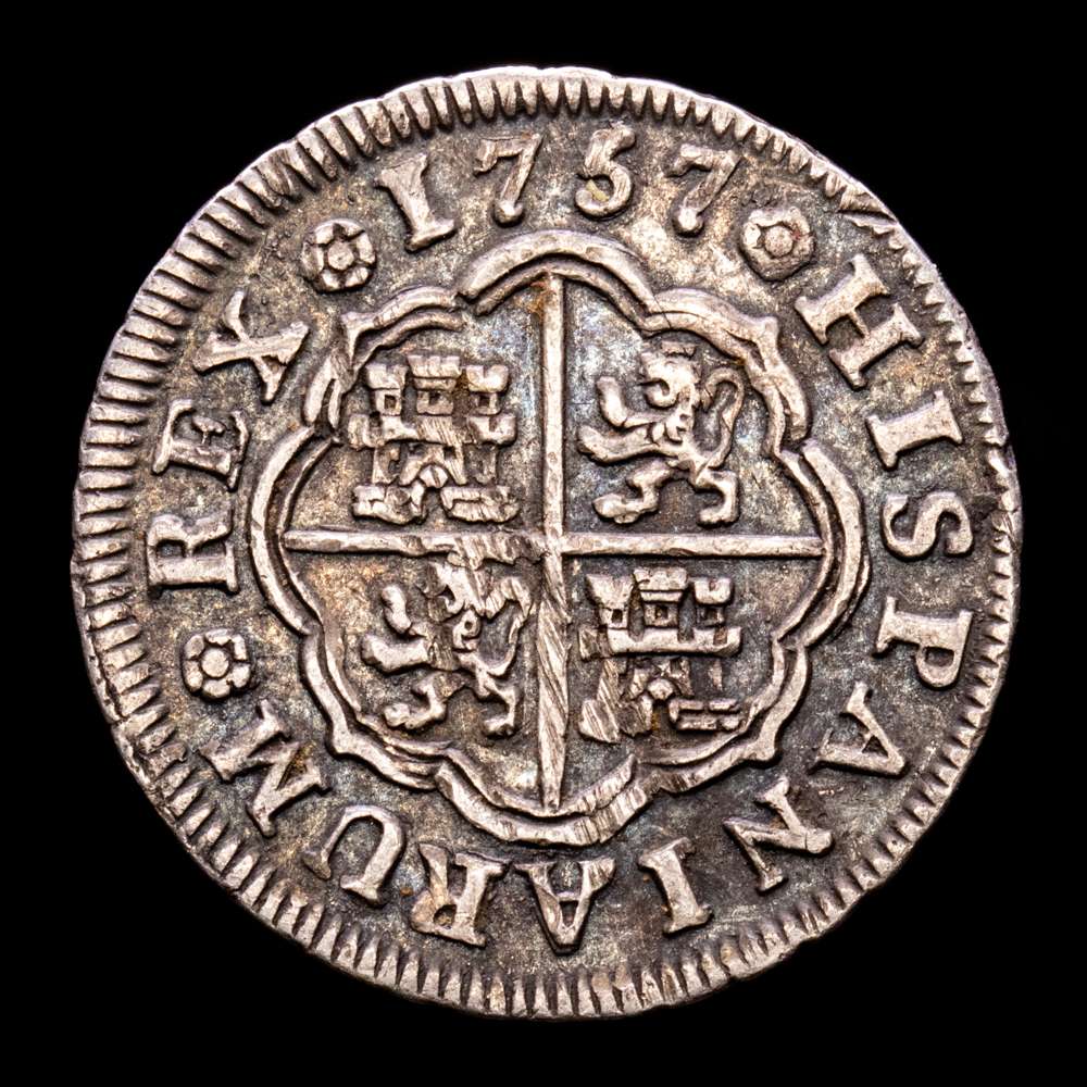 Fernando VI. 1 Real. (2,74 g.). Madrid. 1757. Ensayador J·B. Aureo y Calicó – 181. MBC+.