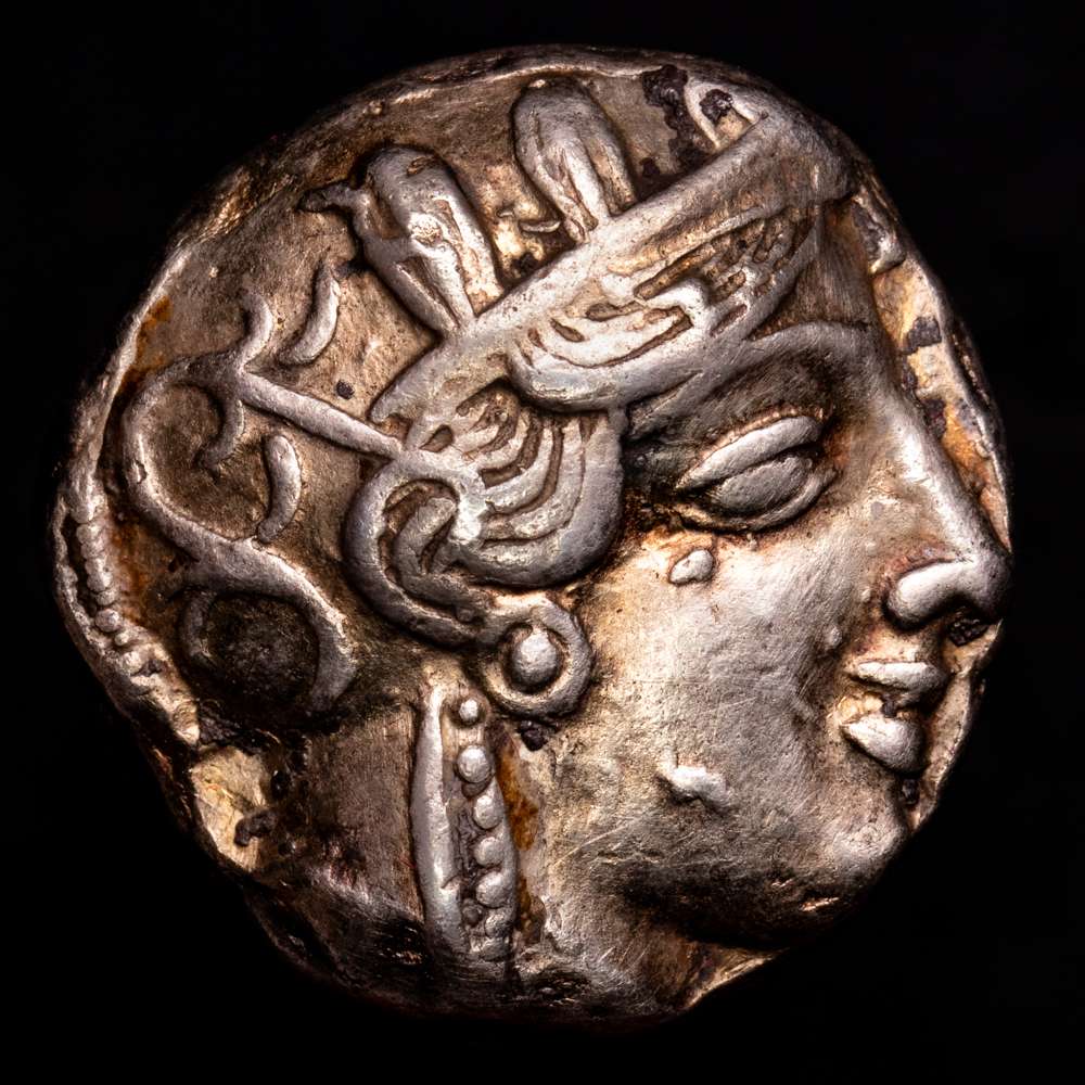 ÁTICA. Atenas. Tetradracma (circa 454-404 a. C.). SNG München 49; Kroll 8; HGC 4, 1597. Estado: Muy bien conservado. Peso: 17,17 g. Diámetro: 22 mm.