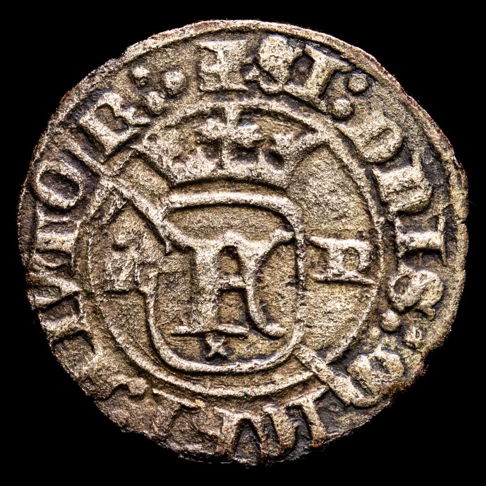 Portugal D. Fernando I (1367-1383) Grave. Porto Mint AG: (Gomes12.01) 1,56g. Muy Bien.